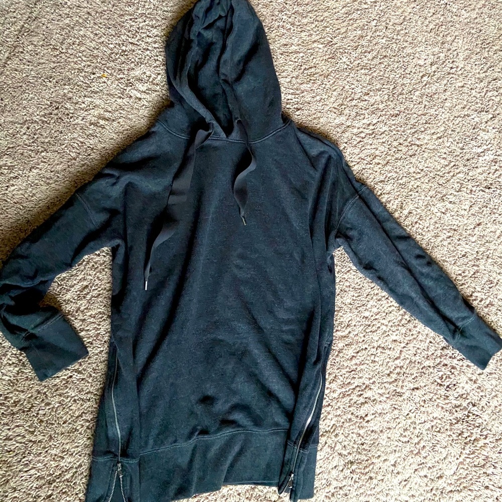 Oversized, side zip hoodie